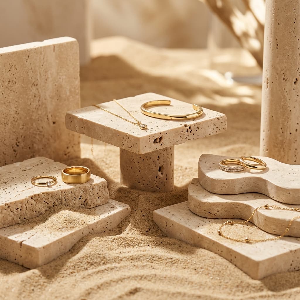 Premium handcrafted jewellery collection background